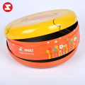 Food grade fancy empty colorful small round mint metal gift tin can tin box tin case